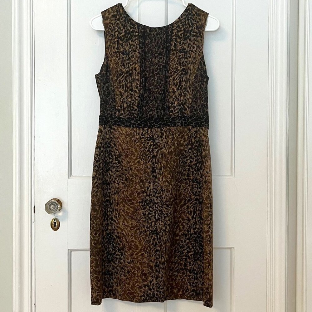 Elie Tahari Sz 6 Leopard Print Sleeveless